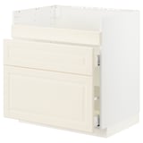 METOD / MAXIMERA Base cb f HAVSEN snk/3 frnts/2 drws, white/Bodbyn off-white, 80x60x80 cm