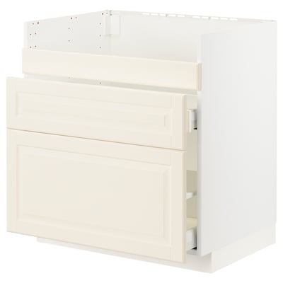 METOD / MAXIMERA Base cb f HAVSEN snk/3 frnts/2 drws, white/Bodbyn off-white, 80x60x80 cm