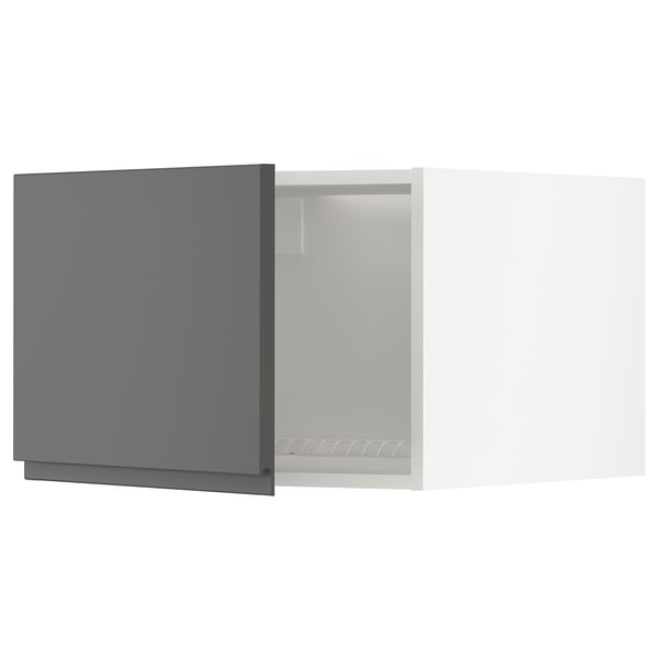 METOD Top cabinet for fridge/freezer - white, Voxtorp dark ...