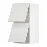 METOD Wall cab horizo 2 doors w push-open, white/Stensund white, 40x37x80 cm