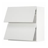 METOD Wall cab horizo 2 doors w push-open, white/Stensund white, 80x37x80 cm