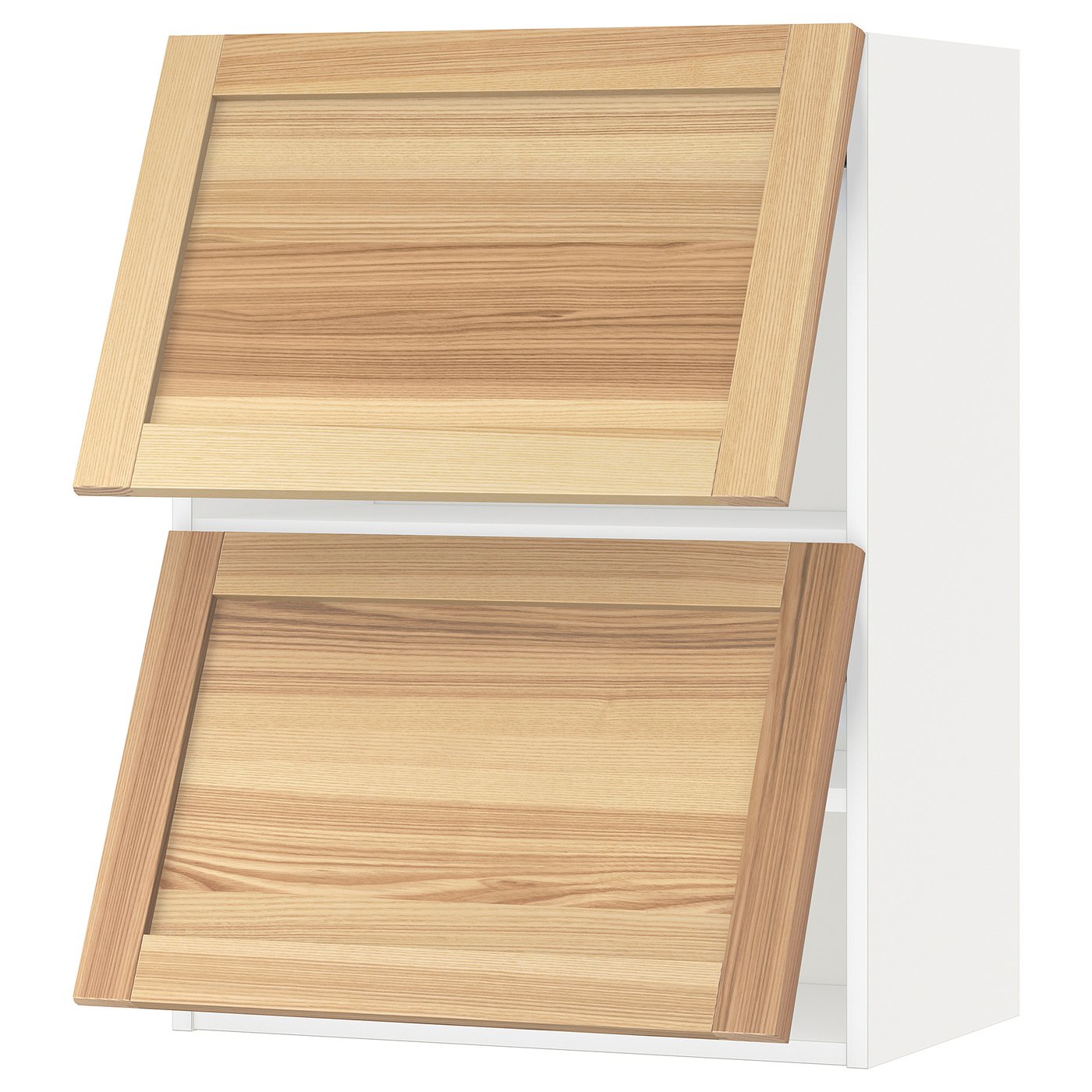 Metod Wall Cabinet Horizontal W 2 Doors White Torhamn Ash Ikea