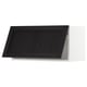 METOD Wall cabinet horizontal w push-open, white/Lerhyttan black stained, 80x37x40 cm