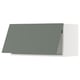 METOD Wall cabinet horizontal w push-open, white/Nickebo matt grey-green, 80x37x40 cm