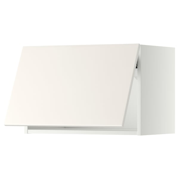 METOD Wall cabinet horizontal w push-open, white/Veddinge white, 60x37x40 cm
