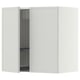 METOD Wall cabinet w dish drainer/2 doors, white/Aspudden light grey, 60x37x60 cm