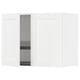 METOD Wall cabinet w dish drainer/2 doors, white Enköping/white wood effect, 80x37x60 cm