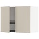 METOD Wall cabinet w dish drainer/2 doors, white/Havstorp beige, 80x37x60 cm