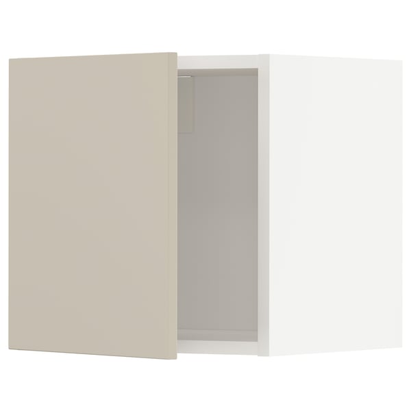 METOD Wall cabinet, white/Havstorp beige, 40x37x40 cm