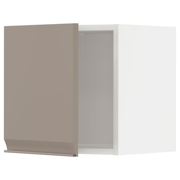 METOD Wall cabinet, white/Upplöv matt dark beige, 40x37x40 cm