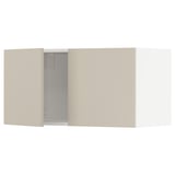 METOD Wall cabinet with 2 doors, white/Havstorp beige, 80x37x40 cm