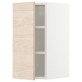 METOD Wall cabinet with shelves, white/Askersund light ash effect, 30x37x60 cm