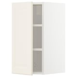 METOD Wall cabinet with shelves, white/Bodbyn off-white, 30x37x60 cm