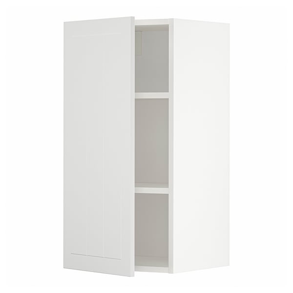 METOD Wall cabinet with shelves, white/Stensund white, 40x37x80 cm