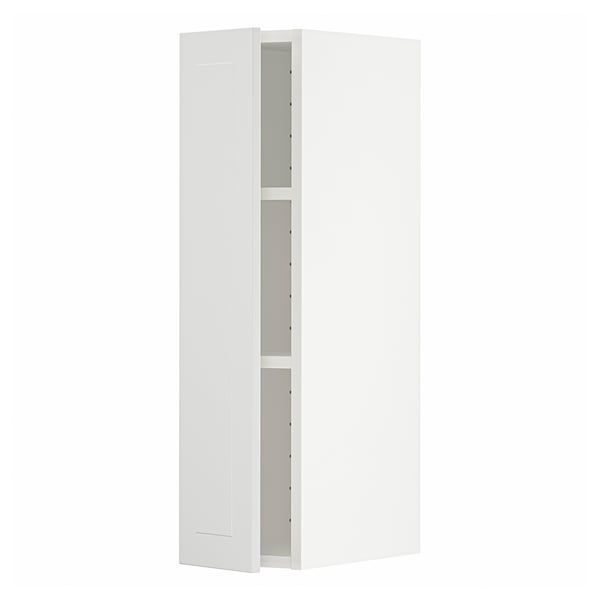 METOD Wall cabinet with shelves, white/Stensund white, 20x37x80 cm