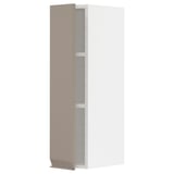 METOD Wall cabinet with shelves, white/Upplöv matt dark beige, 20x37x80 cm