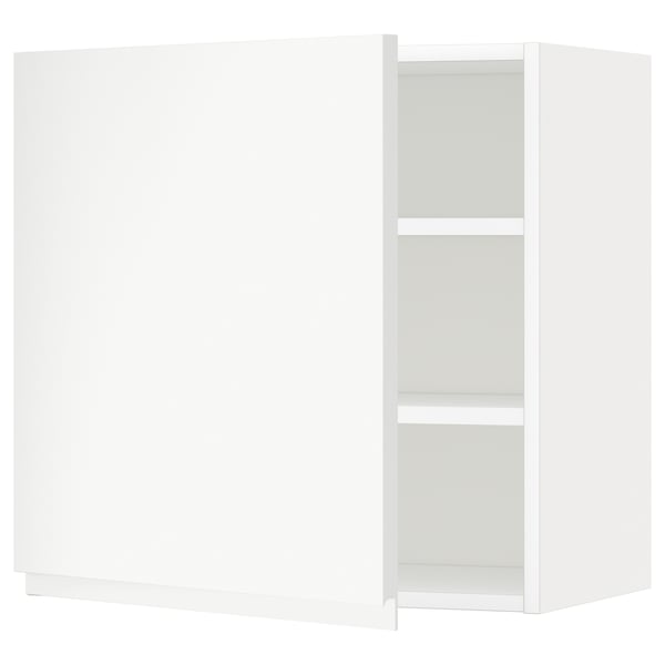 METOD Wall cabinet with shelves, white/Voxtorp matt white, 60x37x60 cm