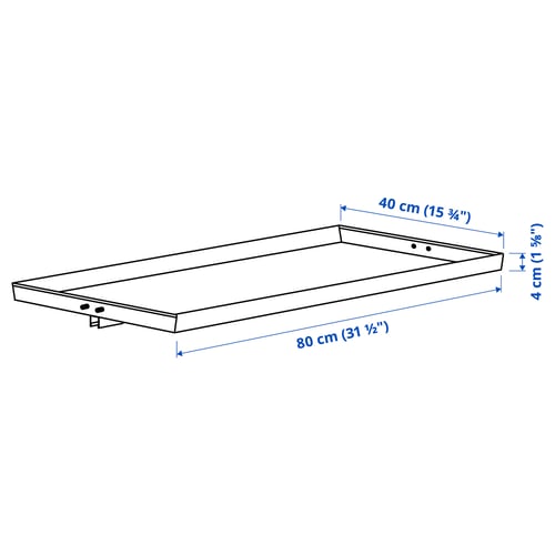 Illustration with measurements for the product: MITTZON.