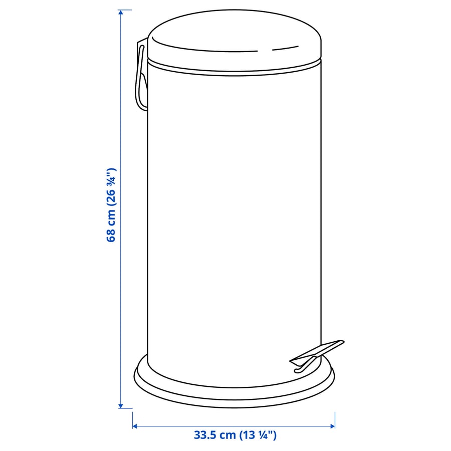 MJÖSA pedal bin, dark grey, 30 l - IKEA
