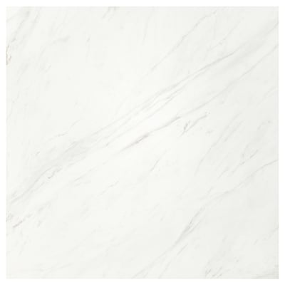 MÖCKLARP Custom made worktop, matt white lively marble effect/high pressure porcelain, 1 m²x4.0 cm