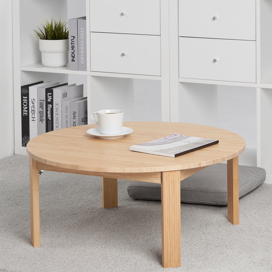 MOXBODA coffee table, foldable/bamboo, 70 cm IKEA