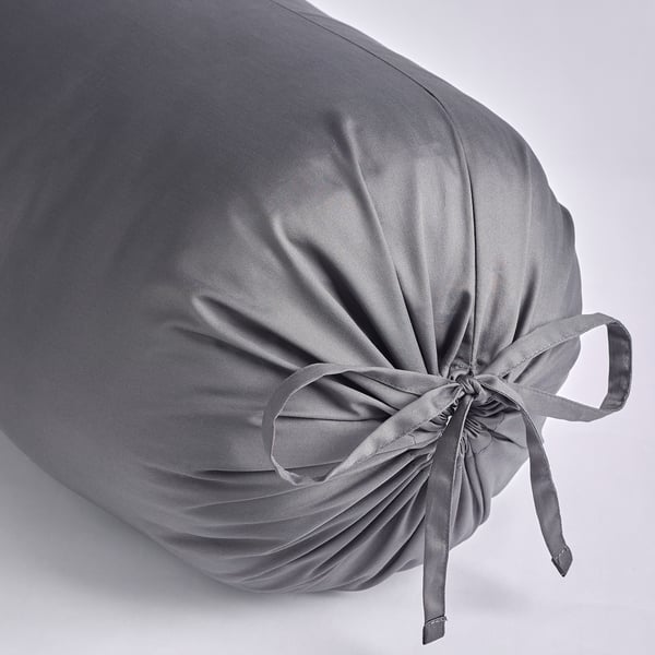 NATTJASMIN Bolster case, dark grey, 38x110 cm