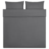 NATTJASMIN Duvet cover and 2 pillowcases, dark grey, 240x220/50x80 cm