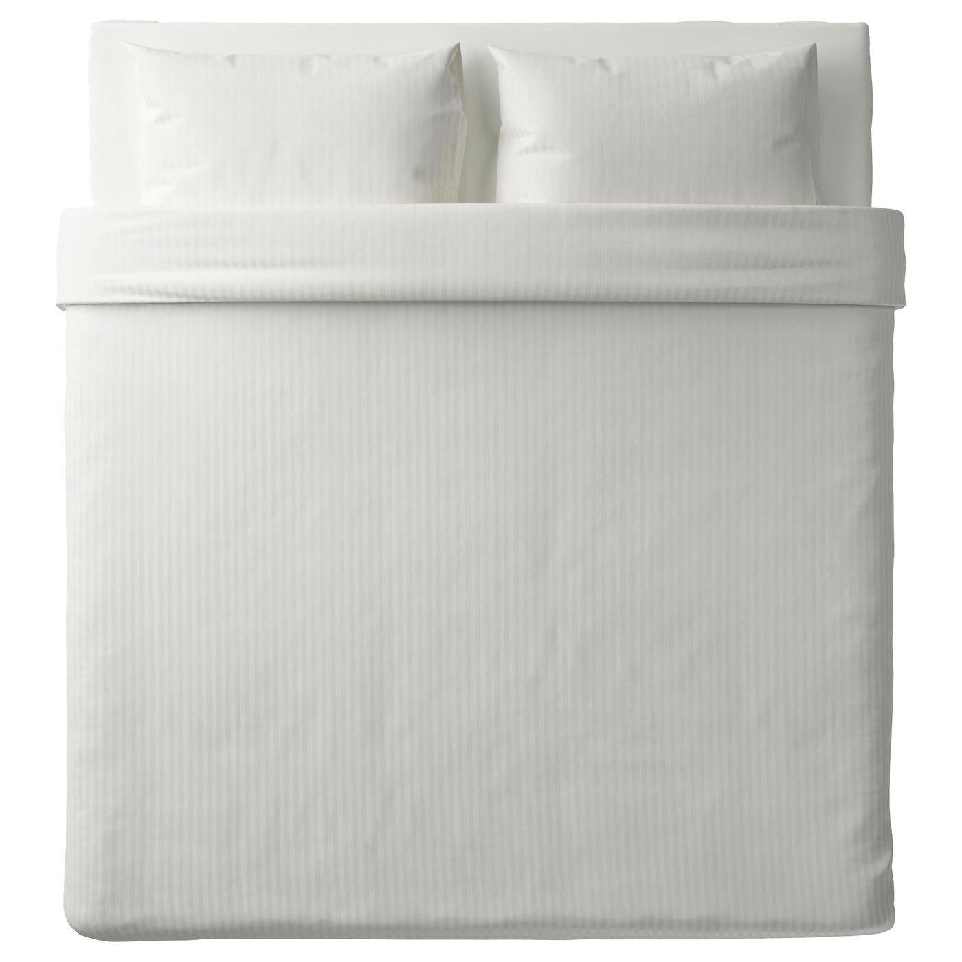 IKEA ボックスシーツ、 NATTJASMIN & JÄTTELILJA NATTJASMIN duvet cover and 2 pillowcases, white, 240x220