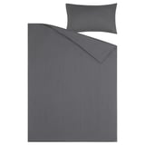 NATTJASMIN Duvet cover and pillowcase, dark grey, 150x200/50x80 cm