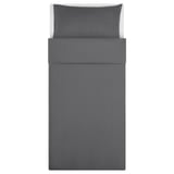 NATTJASMIN Duvet cover and pillowcase, dark grey, 150x200/50x80 cm