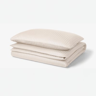 NATTJASMIN Duvet cover and pillowcase, light beige, 150x200/50x80 cm