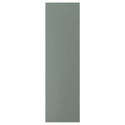 NICKEBO grey-green kitchen cabinet panel, rectangular, smooth texture.