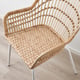 NILSOVE chair with armrests, rattan/white - IKEA