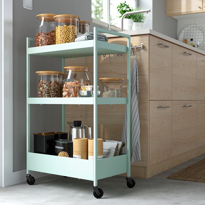 NISSAFORS trolley, pale green, 50.5x30x83 cm IKEA