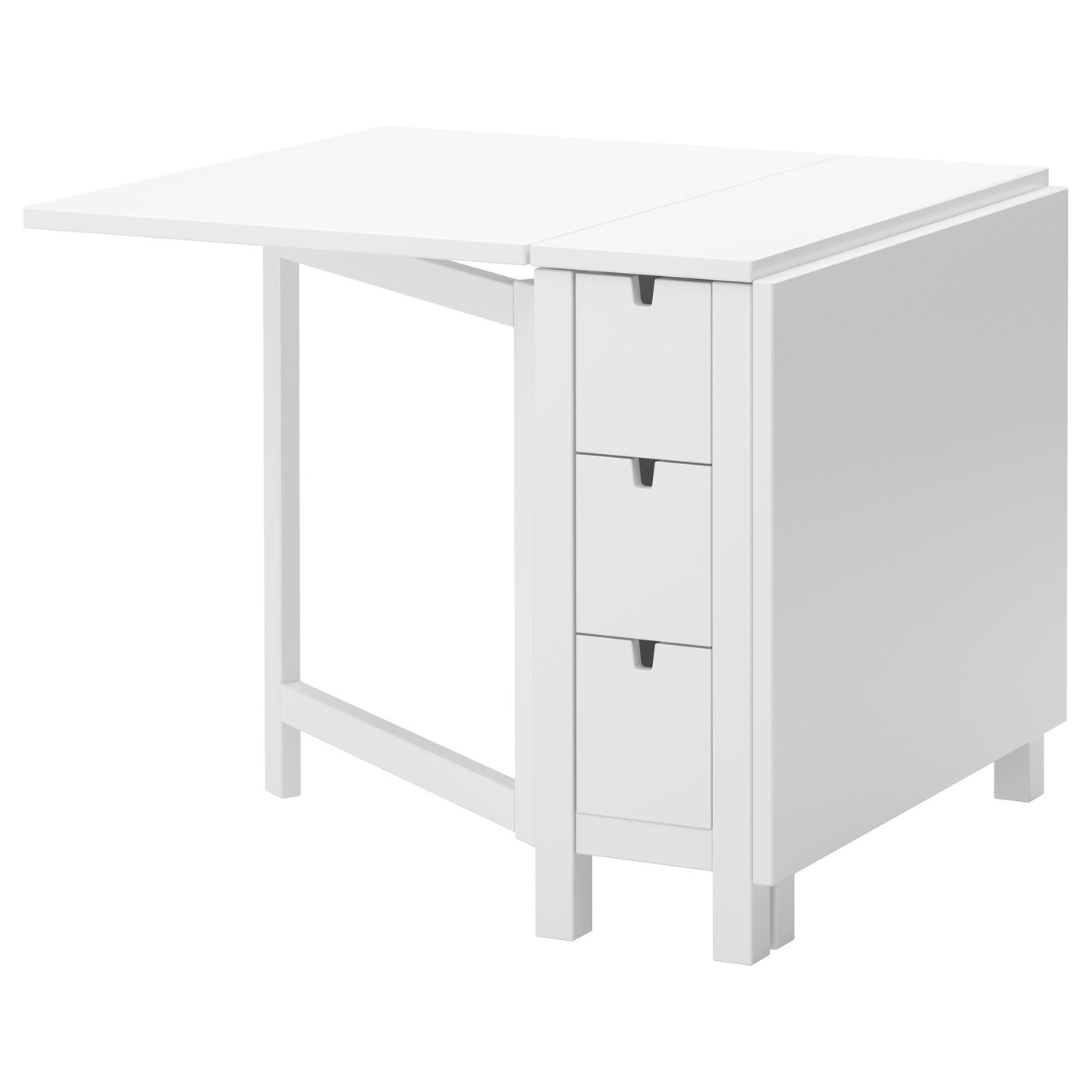 NORDEN Gateleg table, white, 26/89/152x80 cm IKEA