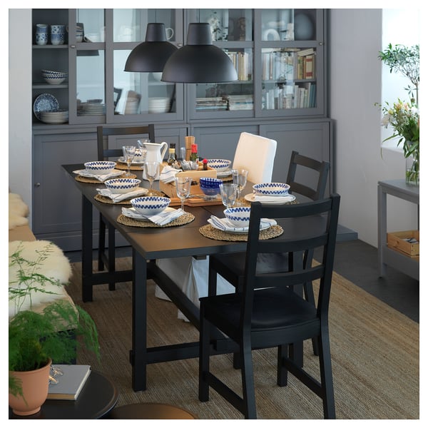 Nordviken Table And 4 Chairs Black Black Ikea