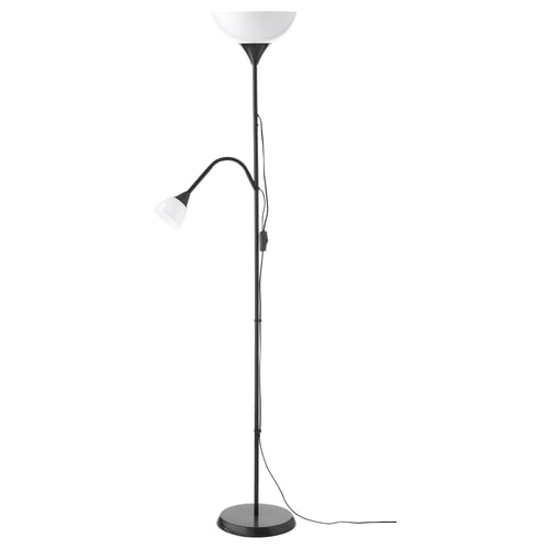 Not Floor Uplighter Reading Lamp Black Ikea