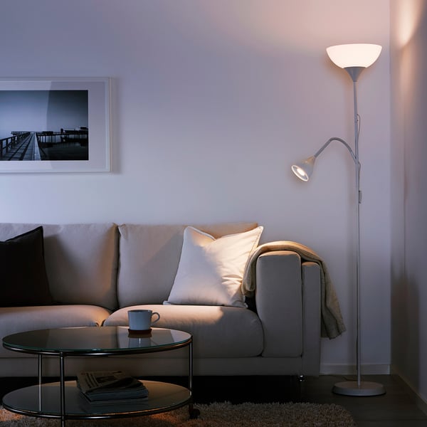 Not Floor Uplighter Reading Lamp White Ikea