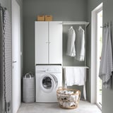 NYSJÖN Cabinet for washing machine, white, 65x190 cm
