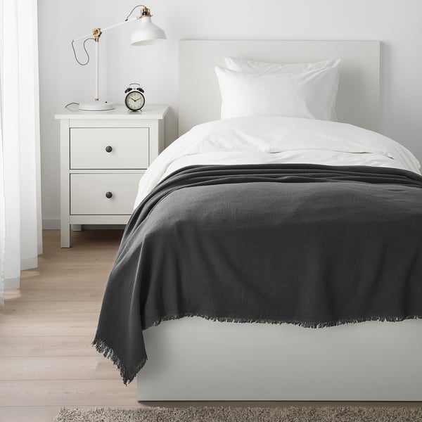 Oddrun Throw Grey 130x170 Cm Ikea