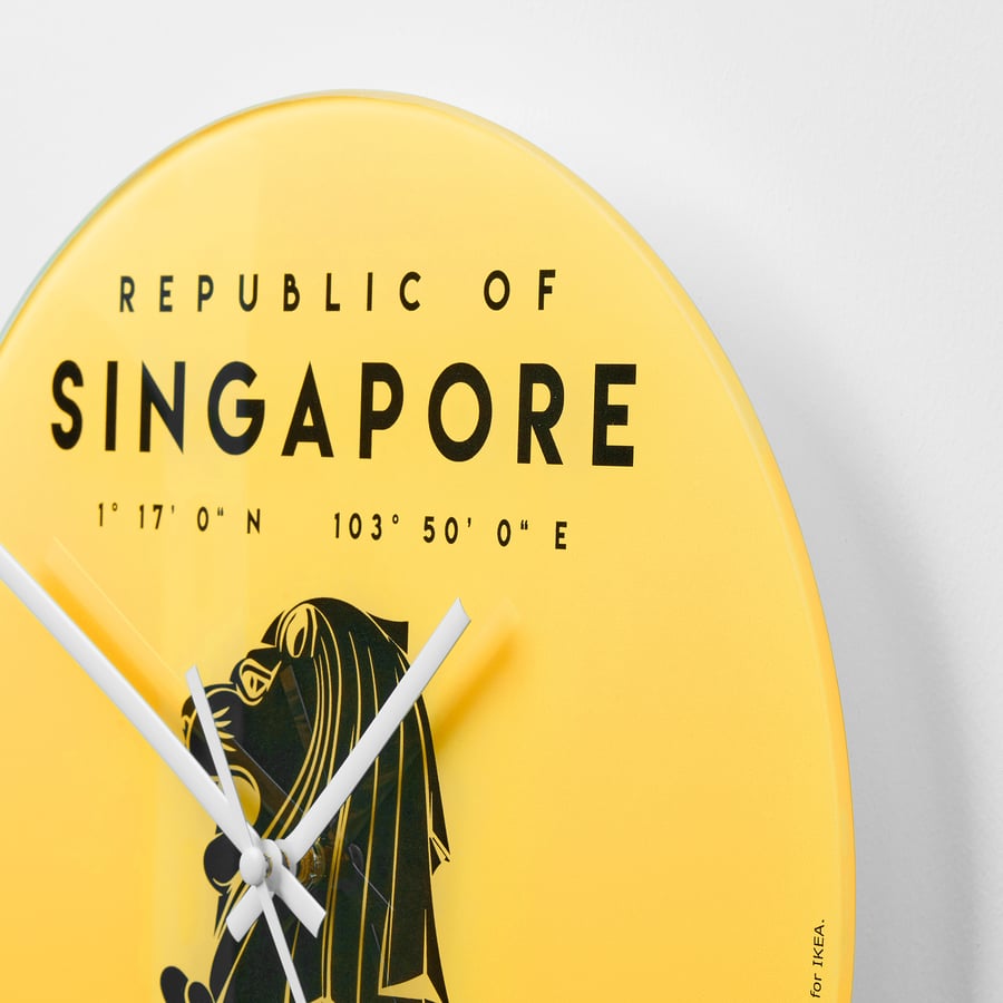 ÖGONABÖJ Wall clock, Singapore, 30 cm IKEA