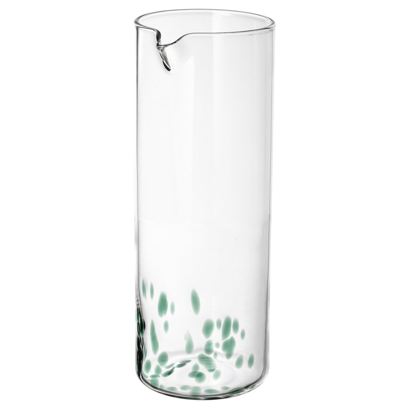 ÖMSESIDIG Carafe, clear glass/green, 1 l IKEA