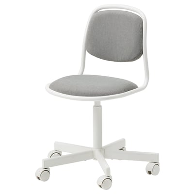 ÖRFJÄLL Children's desk chair, white/Vissle light grey