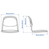 ÖRFJÄLL Seat shell, black/Vissle black