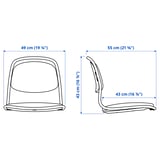ÖRFJÄLL Seat shell, white/Vissle green