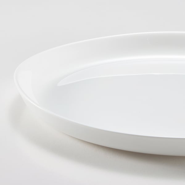 OFTAST Plate, white, 28x22 cm