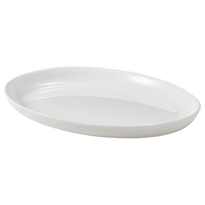 OFTAST Plate, white, 28x22 cm