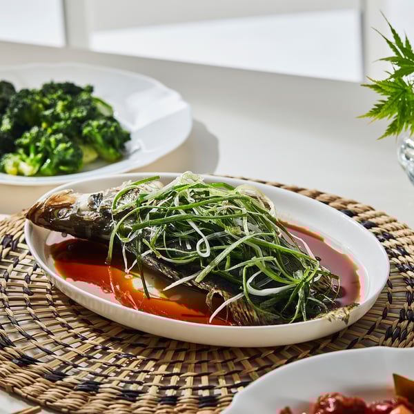 OFTAST Plate, white, 28x22 cm