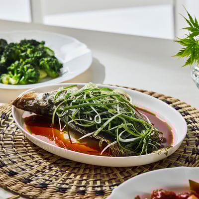 OFTAST Plate, white, 28x22 cm