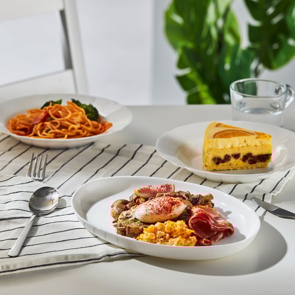 OFTAST Plate, white, 28x22 cm